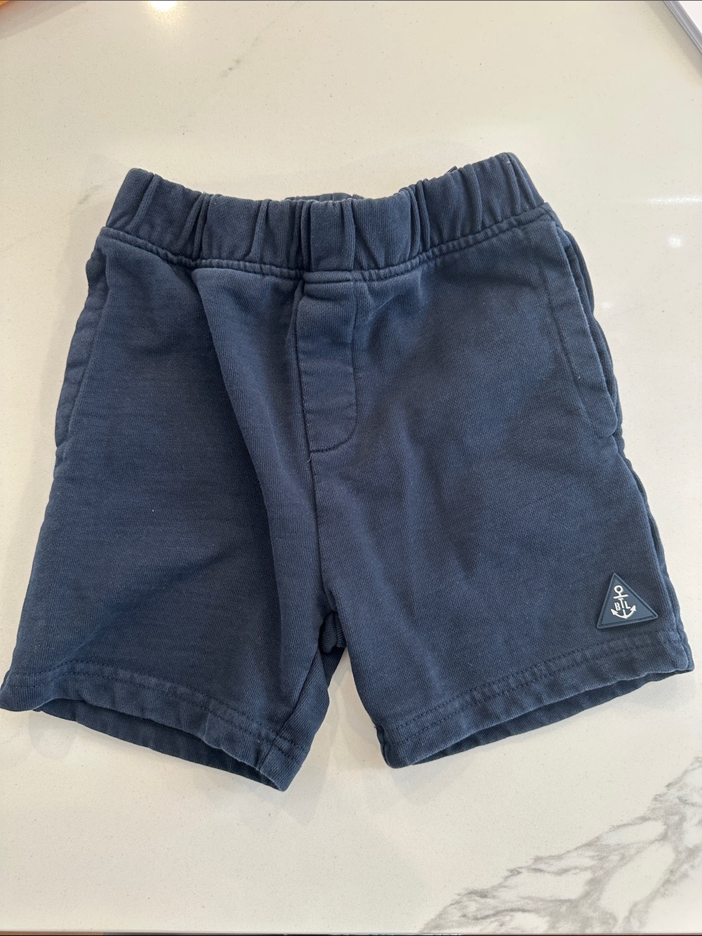 Batela Navy Kids Casual Shorts with Anchor Patch Size 4